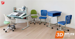 Kid's table and chairs Skp Files 